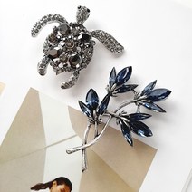 2개세트 자라&나뭇잎 고양이&트리 브로치 컬렉션