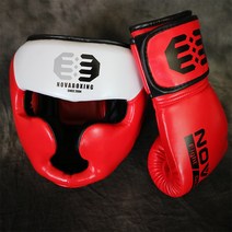 NOVABOXING 노바복싱 811 키즈용 헤드기어, 빨강