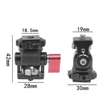 BGNing 회전식 Arri 위치 확인 모니터 마운트 브래킷 홀더 미니 삼각대 콜드 슈 어댑터 DSLR 카메라 LED 플, 04 C