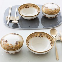 한국도자기본차이나 펄아르망 예단 단반상기세트 6pcs, 예단포장 + 노아수저