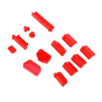 방지 방지 플러그 커버 13pcs/세트 화려한 실리콘 노트북 안티 먼지 플러그 커버, 빨간색