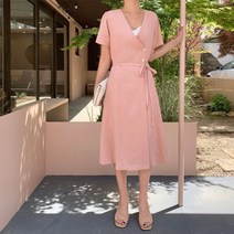 데일리 여성 원피스 드레스 하객 초이 랩 린넨