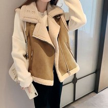 아이엠몽 여성 데일리 무스탕 조끼
