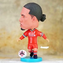 축구선수피규어 차량모형장식 캐리커쳐축구선수 캐리커쳐피규어 생일선물 미니피규어 인형 스타플레이어 기념품, 수박 레드 밴딕 6.5cm