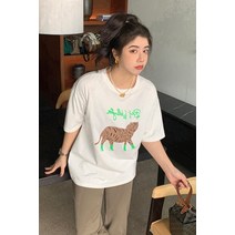 김민경 봄 페이퍼 오버핏 가디건 기본 반팔티 하객룩 심진화 여성 여름 빅사이즈 티셔츠 임부복
