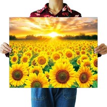 FASEN 보석십자수 DIY 키트 40 x 50 cm, ZSL014해바라기