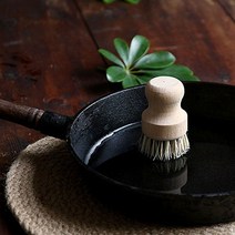 우드 주먹 손잡이 무쇠팬 그릴 냄비 세척솔 설거지솔, 주먹 손잡이 세척솔