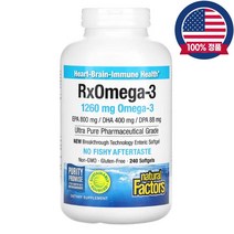 네추럴팩터스 Rx 오메가3 630mg EPA DHA DPA 240정, 630mg 240정