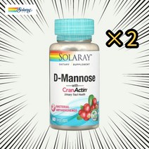 솔라레이 D-Mannose 크랜베리 만노우스 60캡슐 2팩, 1개, 기본