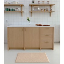 미라벨 마블시리즈 발편한 TPU 최고급소재 주방매트 싱글형 주방매트, 보티치노클라시코(베이지마블)