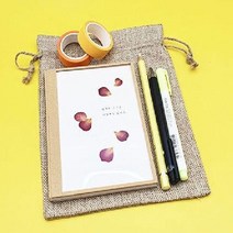 린넨파우치 린넨 스트링 파우치 정리 주머니 이너백 더스트백 L