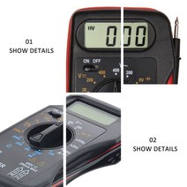 전자피아노 키보드 건반 포켓 DT83B 디지털 멀티 미터 전류계 DC/AC 저항 옴 계측기, 한개옵션0
