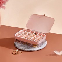 2단 쇼케이스 쥬얼리 악세사리 보관함, 라파스텔 쥬얼리 보관함 핑크, 1개
