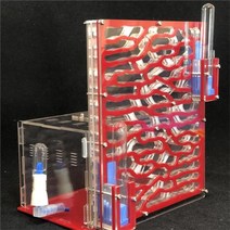 diy 대형 아크릴 개미 농장 먹이 영역 큰 개미 집 개미 둥지 빌라 곤충 애완 동물 개미집 워크샵 6 레이어 19.51522cm, 빨간색, 19.5x15.5x22cm, 협력사