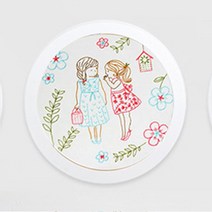 [성실한오피스] 프랑스 자수 DIY 패키지, 20cm, 17_비밀소녀, 1개