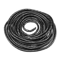 Uxcell 나선형 케이블 랩 와이어 코드 랩 1.9cm x 2.7m(3/4인치 x 9피트) 블랙 PE 폴리에틸렌 유연한 튜브 컴퓨터 와이어용, 3/8-inch x 26ft_Black