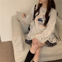HQINT 여자 니트 긴팔 니트티 겨울 여자니트 오버핏 여자니트티 루즈핏 긴팔티 단추 데일리 사계절 기본 빅사이즈 ZB-54164