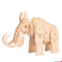 범선 모형 프라모델 나무 조립식 DIY 용 3D 퍼즐 동물 비행기 모델 조립 빌딩 키트 교육용 장난감, 없음, 24.Mammoth
