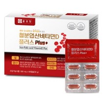 종근당 철분엽산 혈액생성 4세대활성엽산 철분제 500mg x 60캡슐