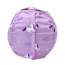 원형 인형정리백 대형사이즈, 유니콘퍼플, 1개