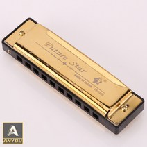 ANYOU 하모니카 악기 고급 악기 악기 완구, 금색