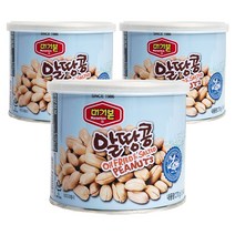 머거본 알땅콩 캔 대용량 1통, 3개, 270g
