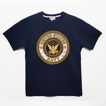 [그롭스]US NAVY LOGO 반팔 티셔츠 (네이비) 밀리터리패션