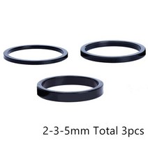 포크 쇼바 2/3/5mm 조정 알루미늄 합금 자전거 와셔 스템 헤드셋 스페이서 핸들 바 링 사이클링 액세서리109149, 2-3-5mm Total 3pcs
