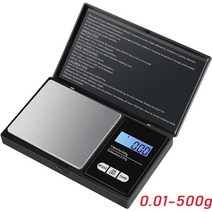 용수철저울 무게추 냉매 저울 보석 미니 스테인레스 스틸 전자 규모 디지털 포켓 158, 0.01g-500g 블랙