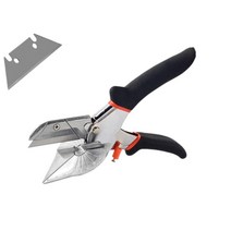 케이블 절잔기 와이어 커터 멀티 앵글 베벨 가위 앵글 전단 45-135도 에지 앵글 마이터 사이딩 덕트 pvc pe 플라스틱 파이프 호스 홈 도구 114, 2pcs 블랙