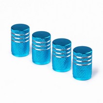 체리 알루미늄 합금 자동차 타이어 밸브 커버 캡, 라운드 스카이 블루(4개)