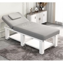마사지베드 마사지침대 경락 한의원 물리치료 업소용 피부 미용 속눈썹 눈썹문신 피부 홈마사지 스툴포함 세트 헤드홀 브라운 출장마사지 브라운, 8CM블루린넨190x80