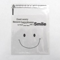 천운패키지 OPP봉투-스마일2개용 (접착) 1묶음(500장) 15x20+4, 단품
