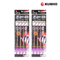 금호조침 KS-190 / KS-291 돌돔 묶음바늘 채비 외바늘 쌍바늘 석조, KS-190 왕 돌돔 (쌍본), 12개