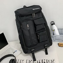 백팩 남 대용량 헬스 트래블 컴퓨터 백팩 아웃도어 스포츠 멀티 테니스 스키백 트렌드, 블랙[두꺼운내마모성패브릭]