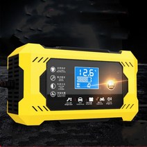 납산 배터리 새로운! LCD 터치스크린 자동차 배터리 충전기 12V 6a 고속 강력 펄스 수리 건식 납 산성, 02 US Plug