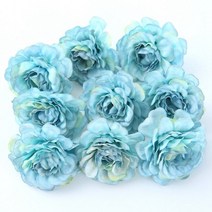 조화 봄단장 인테리어 웨딩 파티 핑크뮬리인공 꽃 5cm 실크 장미 머리 diy 홈 룸 장식 인공 장미 크리스마스 화환 선물 새해 장식 2022, 50개, 푸른