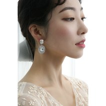 프릴라인 웨딩 드레스 셀프 촬영 파티 돌잔치 스튜디오 본식 드롭 귀걸이
