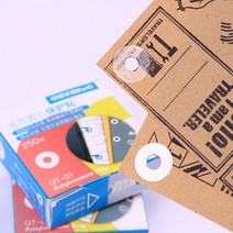 6mm 문서 펀치구멍 보호테이프 PVC 펀칭홀 스티커, 화이트