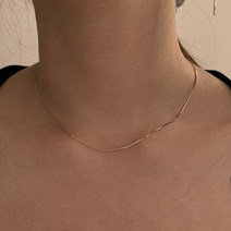 인마인드 925실버 뱀줄 스네이크 실크 심플 얇은 순은목걸이