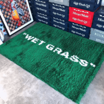 wetgrass 침실 침대 초대형러그 비정형러그 장모 양털 포인트 워셔블 거실 사계절 잔디 캐릭터 침대