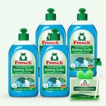 독일 프로쉬 주방세제 소다 500ml 4개+펌프1+수세미1, 프로쉬 주방소다 4개
