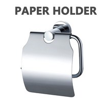 욕실 액세서리 크롬 타월 홀더 바 랙 선반 페이퍼 유리 컵 접시 브러시 천 로브 광택, 06 Paper Holder