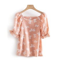 탑블라우스 전문점 값 589 대략 계열 오픈숄더 스윗 반소매 상의 여성 여름 007 할인점 2544163443