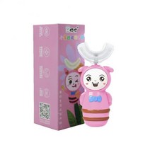 u자형 칫솔 어린이 유아 스마트 소닉 전동 2-12Y 키즈 치아 구강 관리 청소 브러시 베이비 아이템, [02] Pink-2-12Y