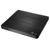 LG 전자 GP60NB50 DVD Rewriter 8 x USB 2.0 PC 및 Mac용 초박형 휴대용 M-DISC 지원 블랙 -10398, Black, Black