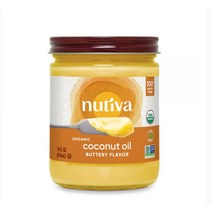 Nutiva 유기농 코코넛 오일 버터 맛 14 fl oz