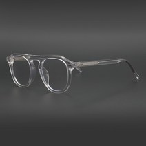 수제 스퀘어 뿔테 안경 시어 브라운 남자 안경테 대두 큰얼굴 연예인 안경태