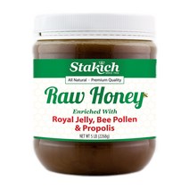 Stakich Raw Honey 로얄제리 비폴렌 프로폴리스 2268g, 단품