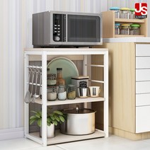 JS리빙 전자 레인지 선반 수납장 3단 렌지 오븐 미니 거치대 원목 진열장 정리대 싱크대 식탁 렌지대 틈새 다이 다용도 주방 가구 선반대 양념통 에어프라이기 서랍장 정리 용품 H0, 허니 레인지대 (단품/1개)